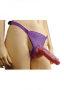 Bree Olson Strap On Harness With 7 Inch Glitter Dong - Purple
