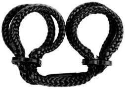 Japanese Silk Love Rope Wrist Cuffs Black