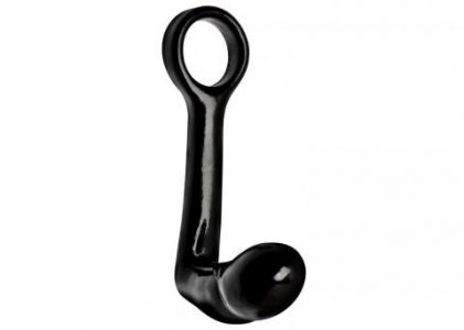 Down and Dirty Plug Tug Cock Ring Black