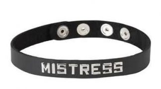 Wordband Collar - Mistress - Black