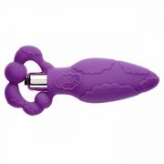 Silicone Pro Plug with Large Silver Vibe Purple