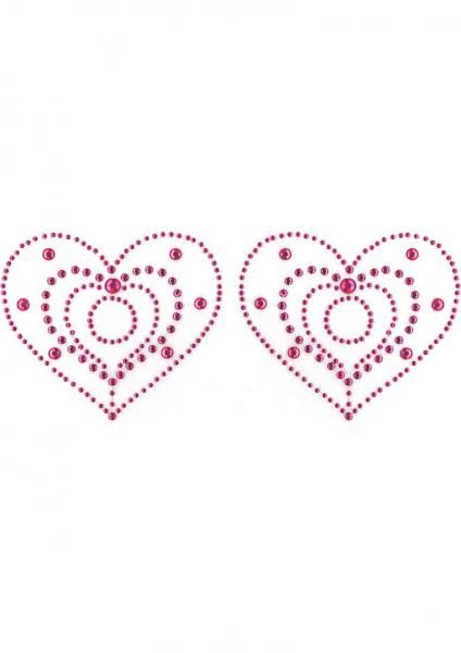 Crystal Heart Pink Pasties