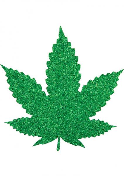 Pasties Mary Jane Marijuana Shaped Green 2 Pair