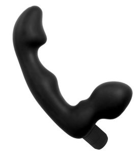 Karma Vibrating Strapless Silicone Strap On Black