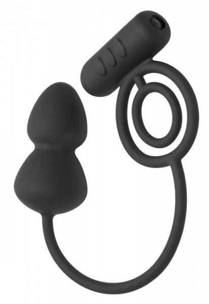 Voyager 2 Cock Ring & Anal Stimulator Black