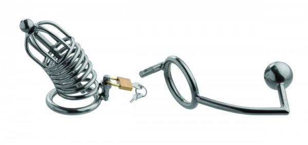 Condemmed Penetration Cage with Anal & Urethral Insertion