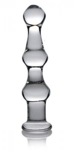 Mammoth 3 Bumps Glass Dildo Clear