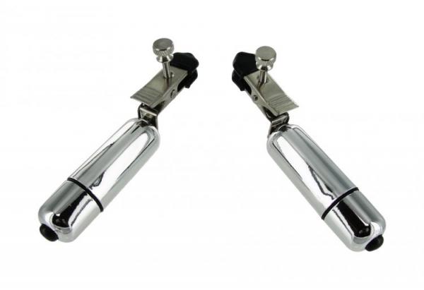 Wireless Vibrating Nipple Clamps Silver